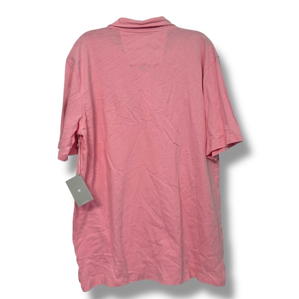 Mack Weldon Mens Polo Shirt Dry Knit Cotton Pink Short Sleeve Size XXL - Picture 6 of 9